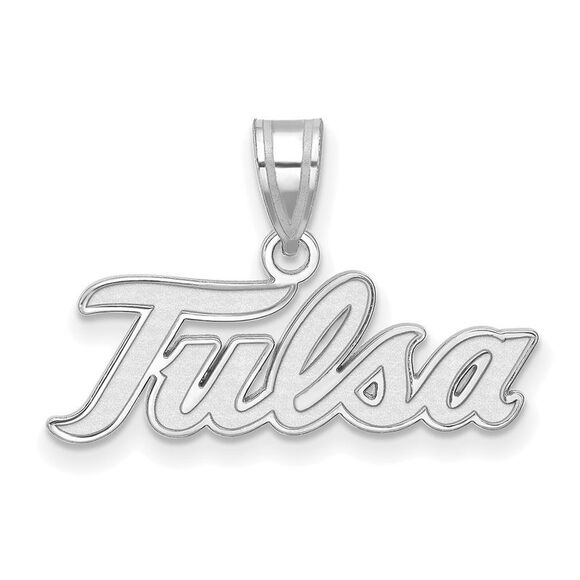14k White Gold The U. of Tulsa Large Pendant